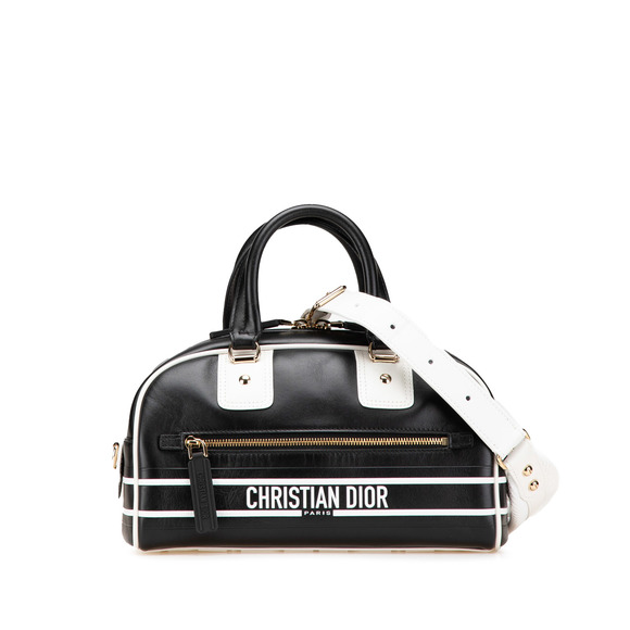Pre-Loved Dior Small Leather Dior Vibe Zip Bowling Bag - Picture 1 of 12